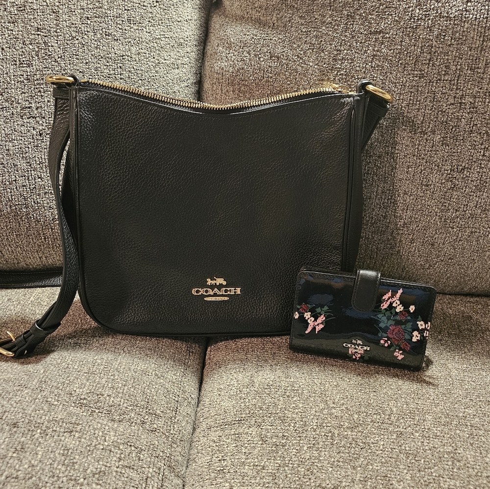 Coach black Crossbody with Wallet